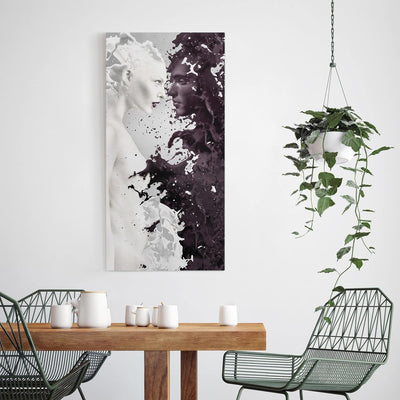 Bilderwelten Leinwandbild Schwarz-Weiss - Milk & Coffee - Hoch 2:1, 160cm x 80cm, 160cm x 80cm