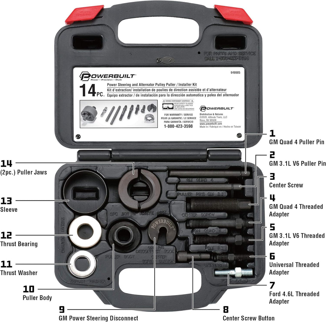 Powerbuilt Servolenkung und Lichtmaschine Riemenscheibe Entfernen und Installieren Werkzeug Set, Ers
