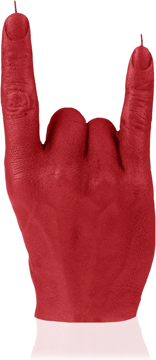 Candellana Hand RCK Kerze - Hand Figur - Coole Deko - Gothic Deko - Grunge Deko Kerze - Heavy Metal