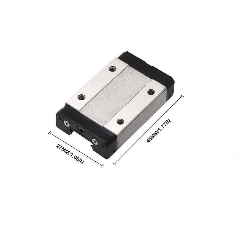 IMETRX 2 Stück 300 mm Linearschienenführung, schwarz, Lagerstahl, Gleitführung mit MGN12 Gleitblöcke