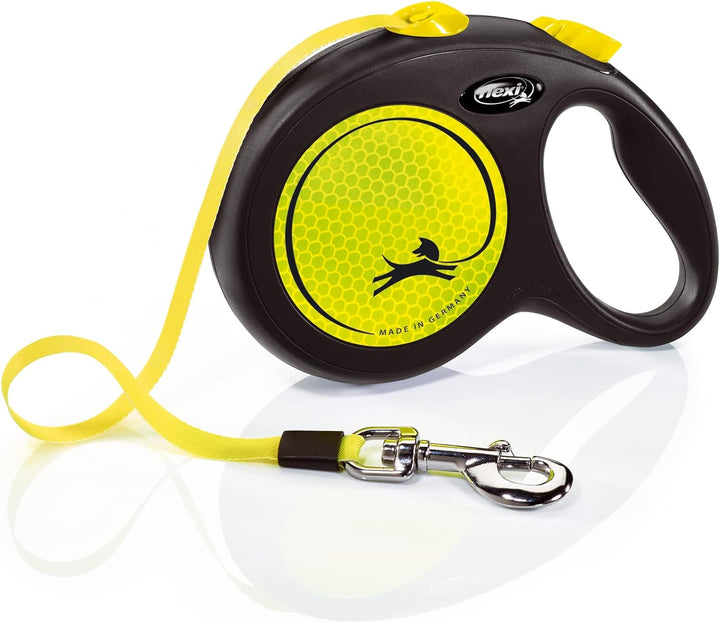 flexi cl31t5.250.s Neo einziehbare Hundeleine, gross, Schwarz/Neon Black/ Neon 1 Stück (1er Pack), B