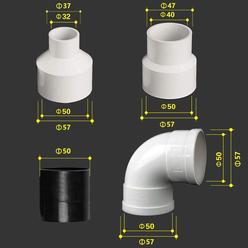 ImnBest Zyklonabscheider zyklon staubsauger Abscheider Staubabscheider Filter mit 8 Adapter für Schl