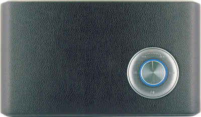 SCHWAIGER 661729 Moderner Retro Bluetooth Lautsprecher Modern-Vintage Speaker Lederoptik Holzgehäuse