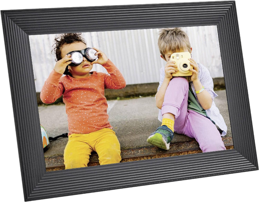 AURA Carver Digitaler Bilderrahmen 10,1 Zoll – Gravel – HD-Display 1280 × 800 mit 10,1 Zoll in hochw