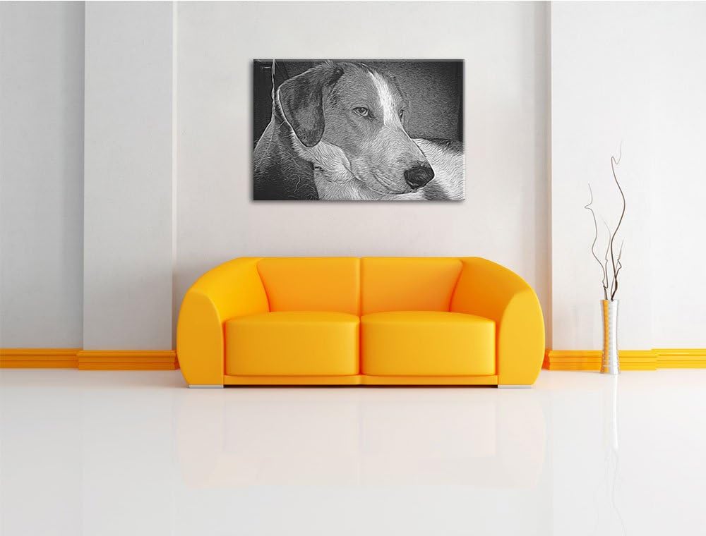 Jack Russel Terrier ruht sich aus Deluxe Format: 100x70 cm auf Leinwand, XXL riesige Bilder fertig g