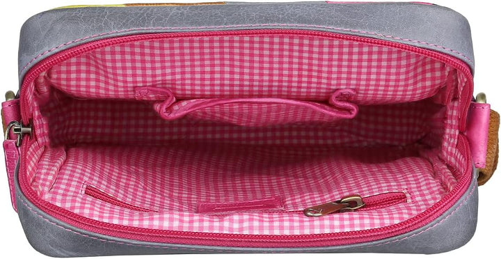 Greenburry Candy-Shop Umhängetasche Leder 21 cm Fuchsia, Fuchsia