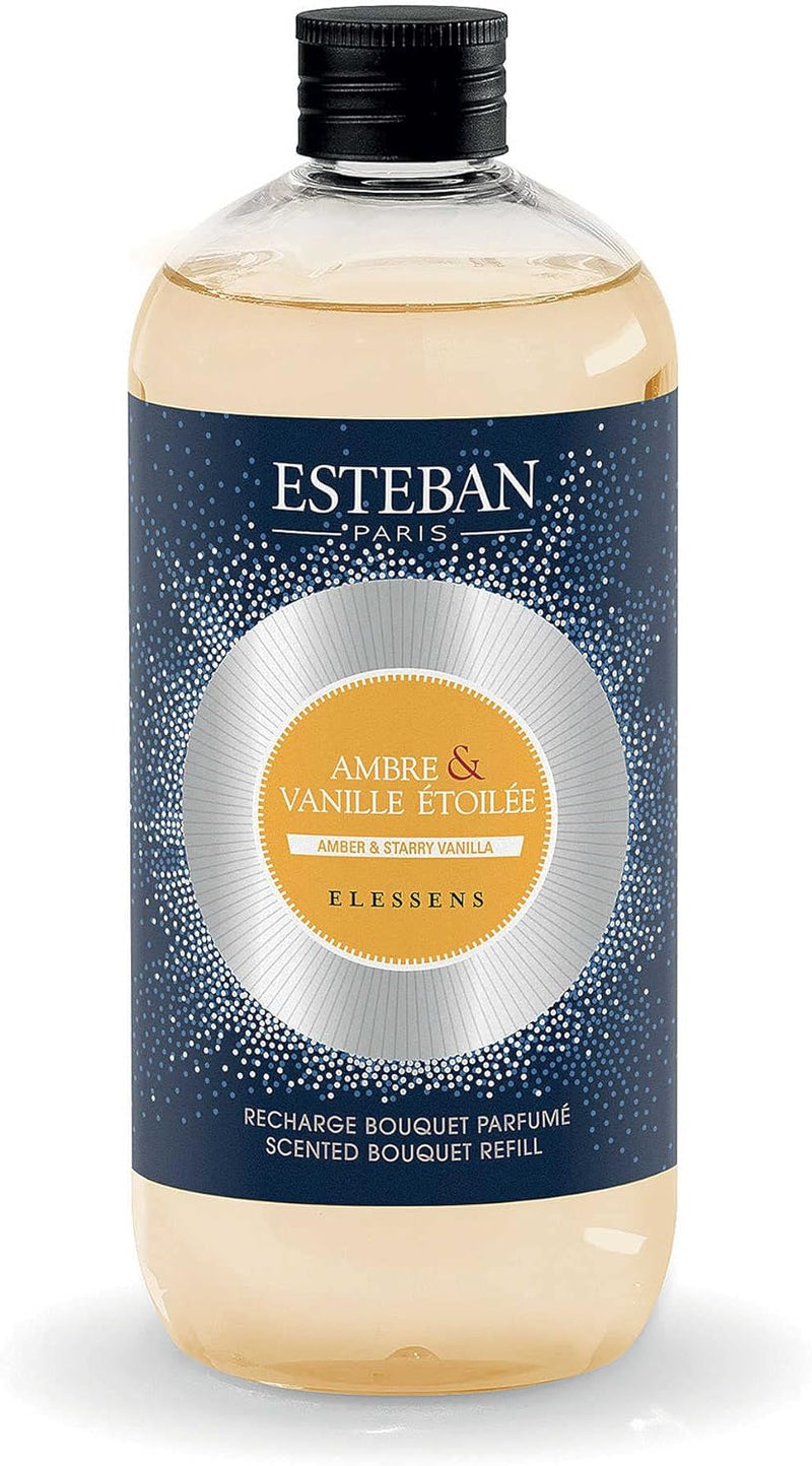 Esteban Nachfüllpack für Blumenstrauss mit Bernstein und Vanille, Sternenmotiv, 500 ml