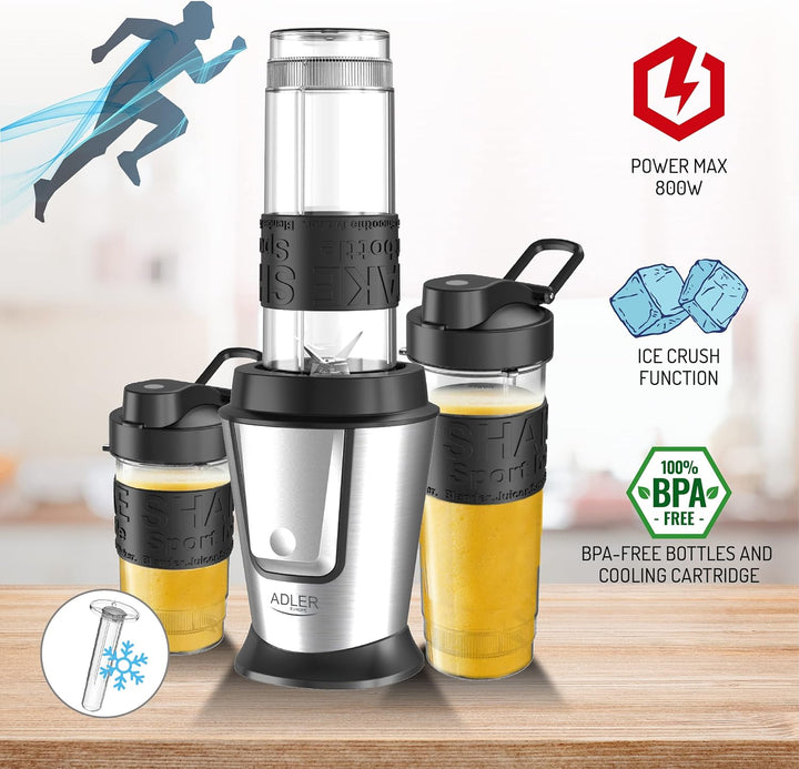 Adler AD 4081 Personal Mixer mit Cooling Stick, Schweiss