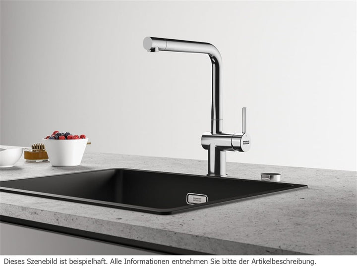 FRANKE 1 Active L pull out spray Spültischarmatur, Chrome/Black
