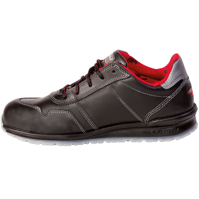 Cofra 78500-002.W35 ZATOPEK S3 SRC Sicherheitsschuhe, Schwarz/Rot, Grösse 35 35 EU, 35 EU