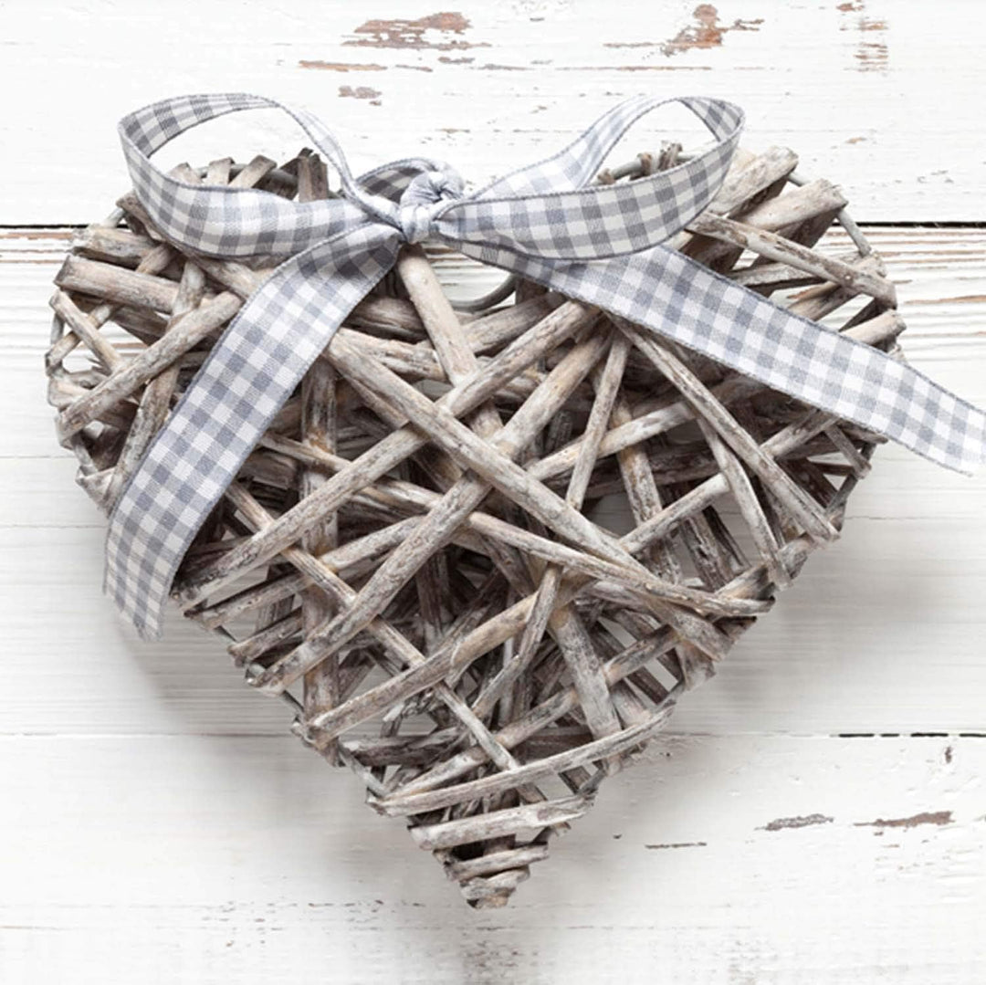 Feeby Vlies Leinwandbild Geflochtenes Herz Mit Schleife 120x80 cm Wanddeko Design Kunstdruck Zimmerd