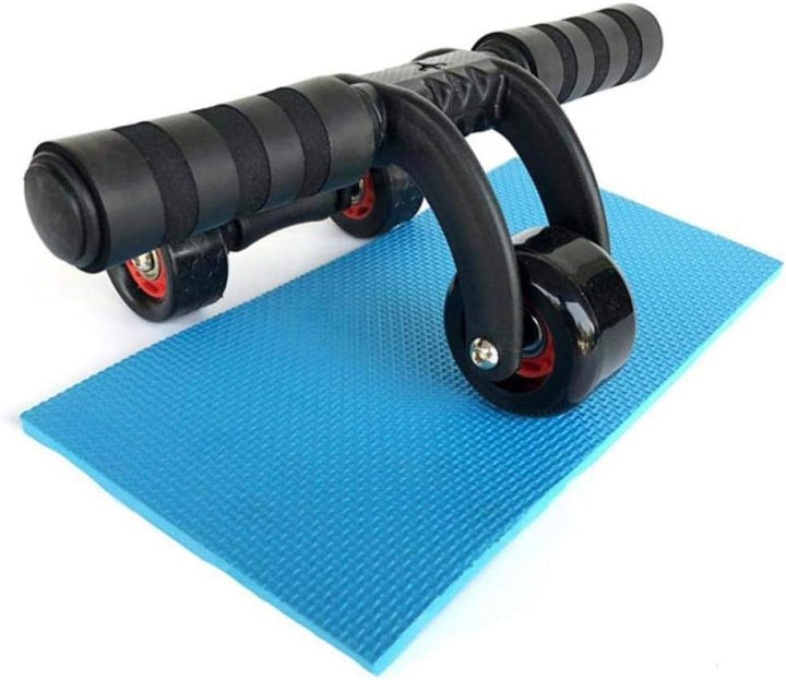 3-Rad-Netzrad Triple AB Roller Bauchknie Pad Stretch Bauch Widerstandsseil für Training Fitness Mach