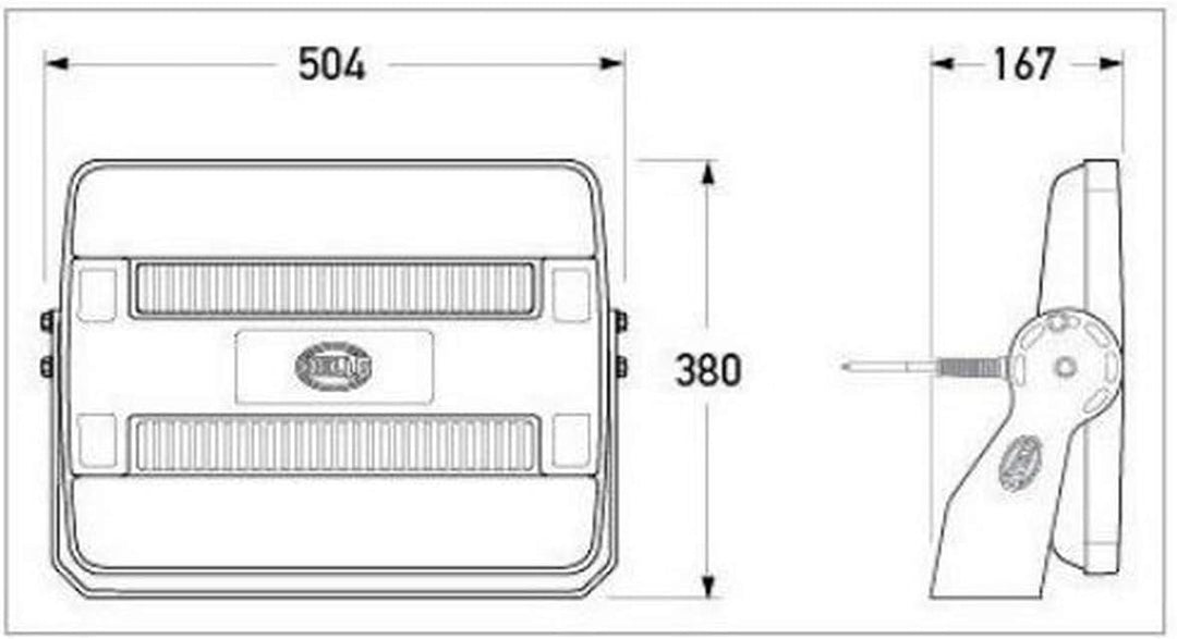 HELLA - LED-Arbeitsscheinwerfer - HypaLUME - 24/48V - 1GJ 011 872-511