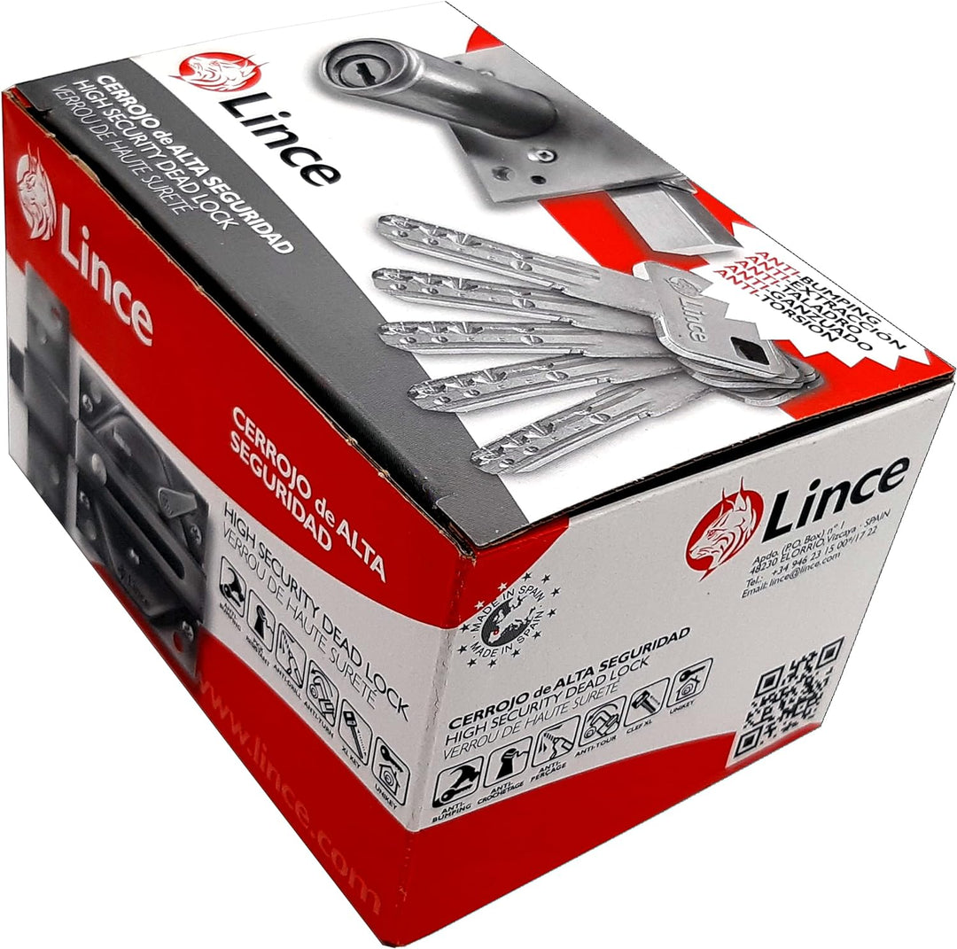 Lince 7930R Riegelschloss, schlagschlüsselsicher, matt verchromt