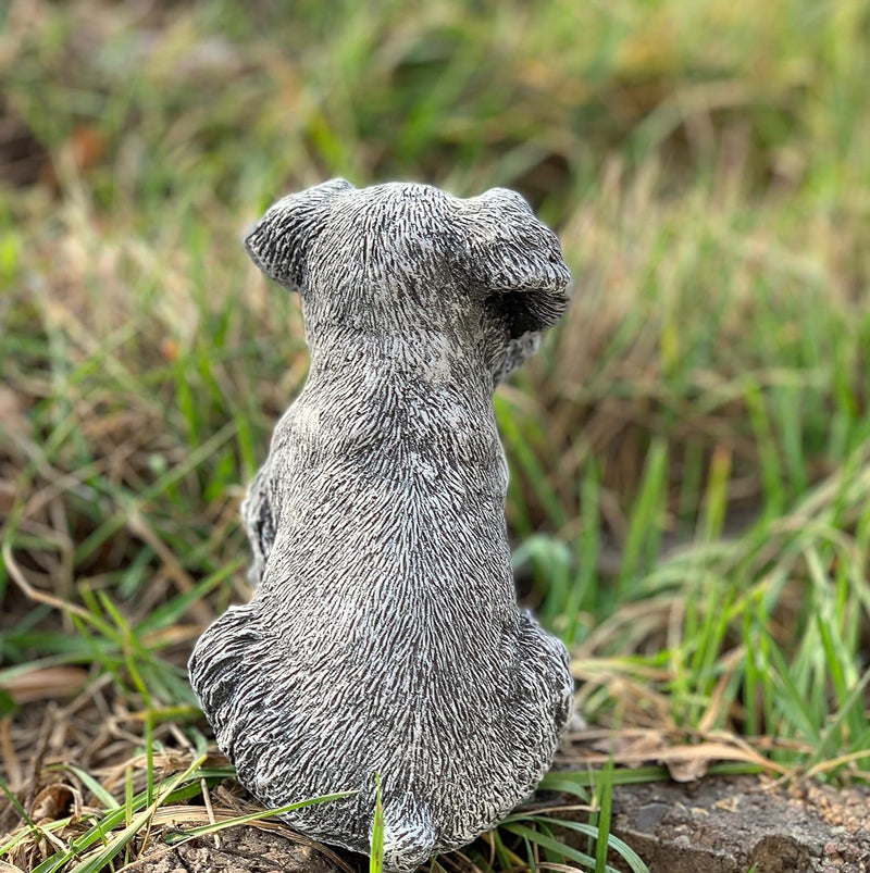 stoneandstyle Steinfigur Hund Schnauzer Gartenfigur frostfest wetterfest