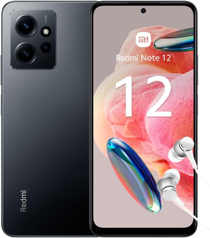 Xiaomi Redmi Note 12, 120 Hz AMOLED-Display, Snapdragon-Prozessor, 33 W, 5000 mAh, Onyx-Grau, 4 GB R