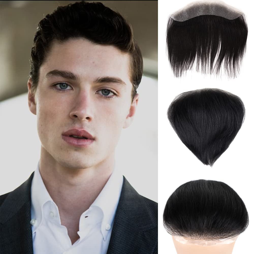 Lordhair Toupet Herren,100% Europäisches Echthaar Herren Toupet Echthaar,V-LOOP Skin Toupet Herren,T