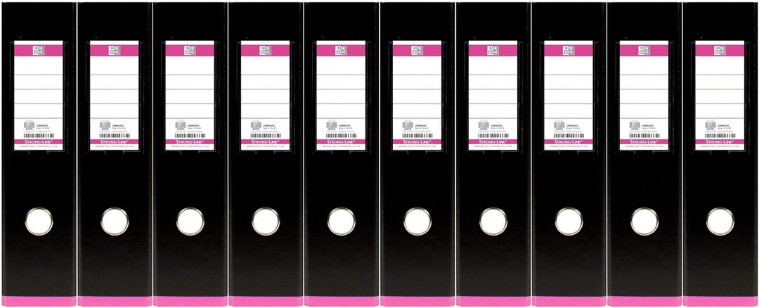 Oxford Ordner A4, myColour, 8 cm breit, zweifarbig schwarz und pink, 10 Stück 10 Stück schwarz/pink,