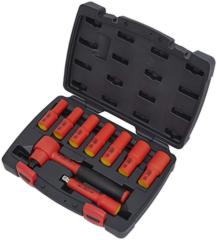 Insulated Socket Set 9pc 3/8"Sq Drive 6pt WallDrive® VDE Approved