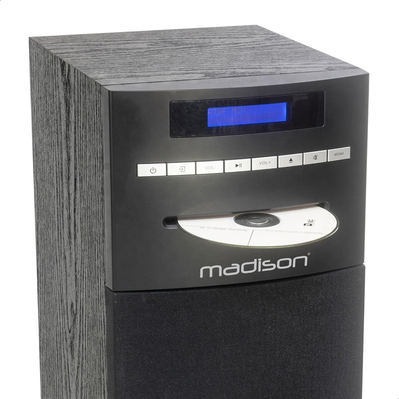 MADISON CENTER250-PLUS aktiver Standlautsprecher mit USB RD Radio und Bluetooth 200 Watt inklusive F
