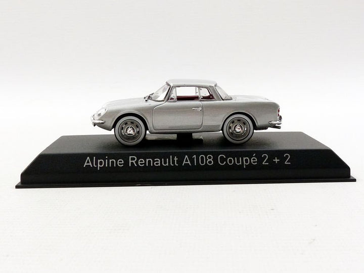 Norev- Alpine Renault A 108 Coupe 1961 Miniatur-Fahrzeug, Silber, Massstab 1:43