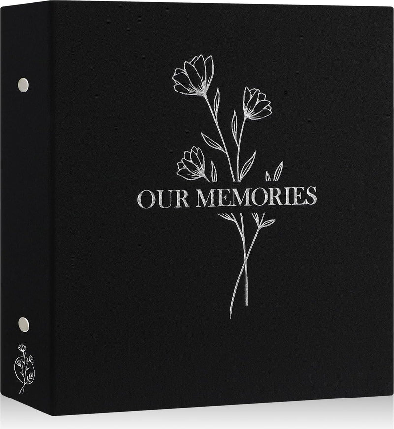 Lanpn Fotoalbum 10x15 1000, Extra Grosses XXL Leinen OUR MEMORIES Einstecken Einsteckalbum für Hoch