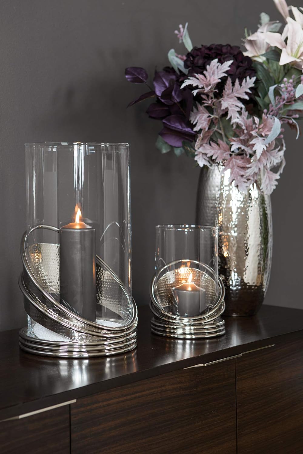 Colette/Windlicht m. Glas/D.25,50,H.30
