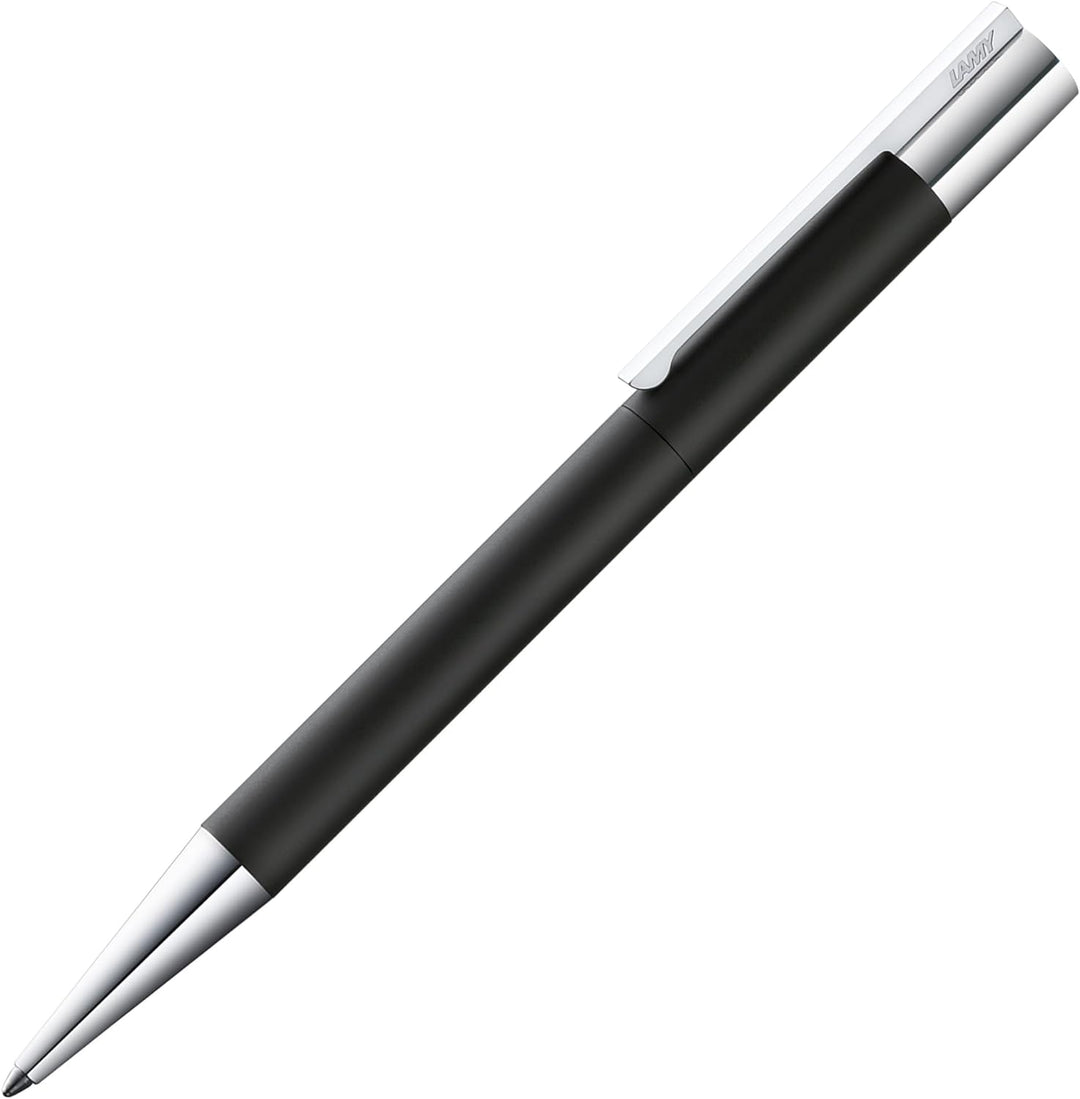 LAMY scala Kugelschreiber 280 – Kuli aus Edelstahl in der Farbe Schwarz, strichmattiert mit Drehmech