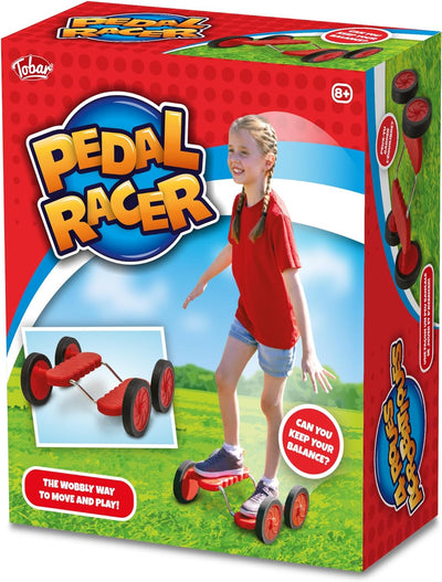 Tobar 08484 Pedalrenner für Kinder, ca. 36 cm gross in rot, Pedalroller trainiert spielerisch Balanc