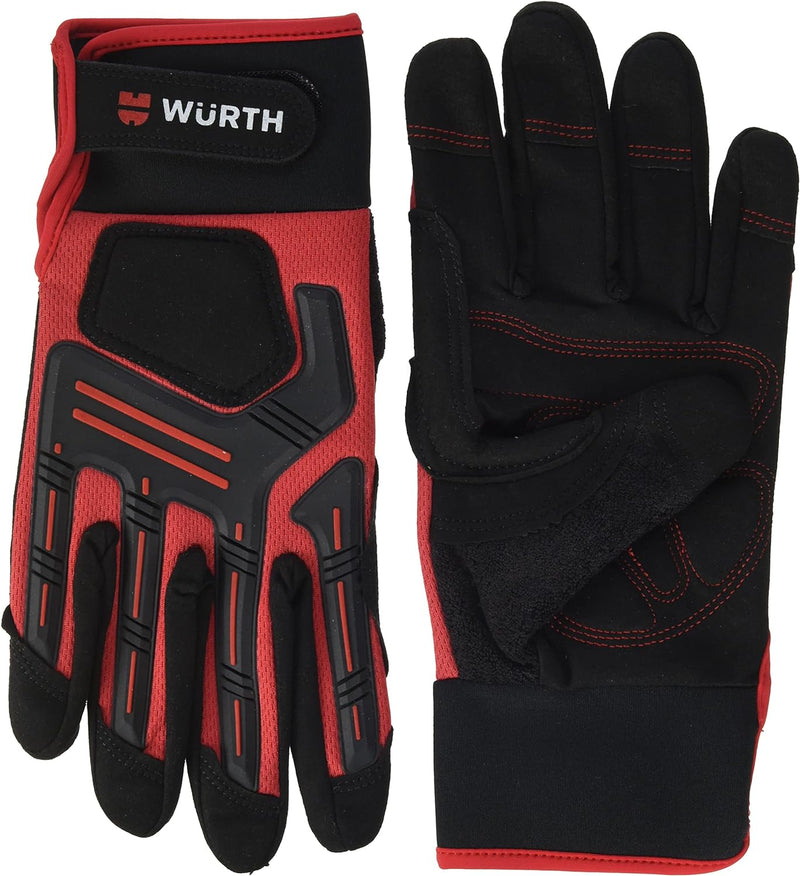 Würth 899400750, rot/schwarz 0899400750 Mechaniker-Handschuh PRO, Grösse 10 (2er Pack)