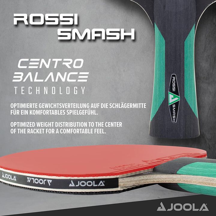 JOOLA 53135 Tischtennis-Set ROSSKOPF Smash Tischtennisschläger Inklusive 2 Tischtennisbälle Mit ITTF