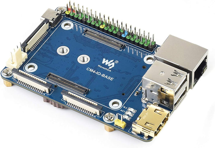 Waveshare Basisplatine für Raspberry Pi Compute Module 4 mit Standard CM4 Buchse und Raspberry Pi 40
