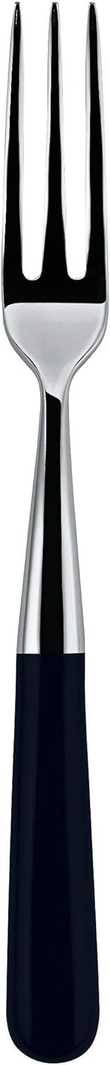 Alessi – lcd02/2R4 – 40, Tafelgabel 4 Zinken aus Edelstahl 18/10 poliert. Griff aus POM, schwarz.