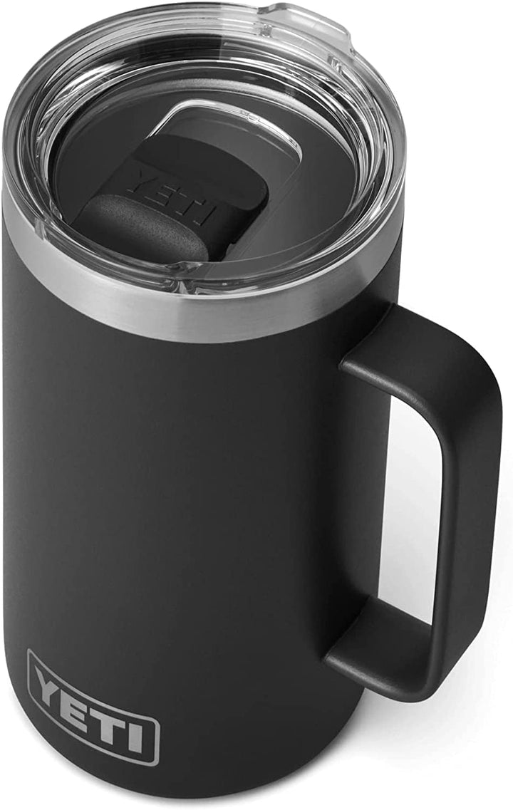 YETI Rambler Krug, Edelstahl, Black, 24oz (710ml), Black