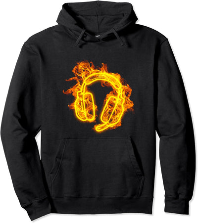 Feuer Headset Flammen Gaming Zocker Video Gamer Pullover Hoodie