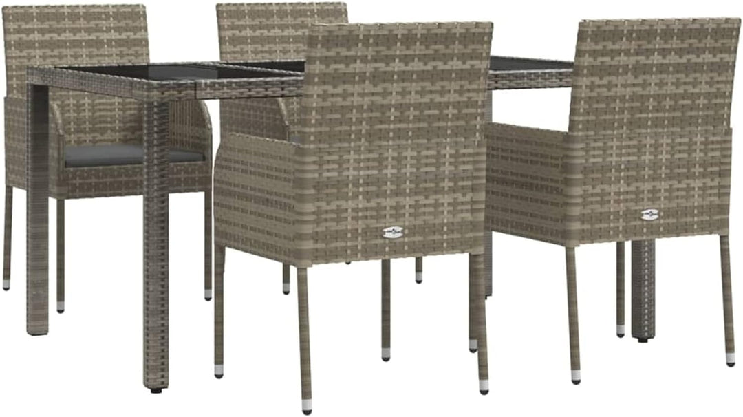 Tidyard 5-TLG. Garten Essgruppe 4 Personen, Sitzgruppe Garten, Esstisch mit 4 Stühlen, Lounge Garten