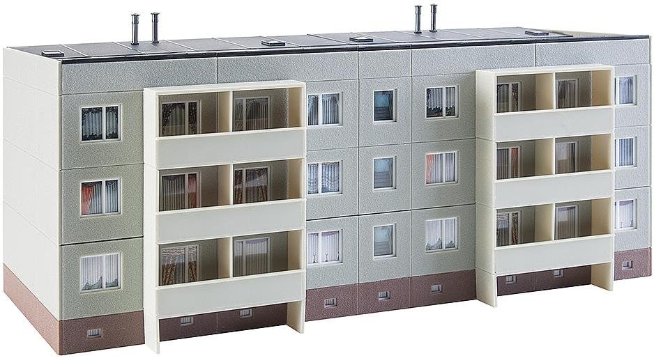 FALLER FA 130801 - Plattenbau P2 Basispackung, Zubehör für die Modelleisenbahn, Modellbau