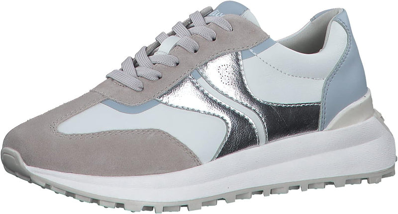 s.Oliver Damen 5-5-23639-30 Sneaker 37 EU White Blue, 37 EU White Blue