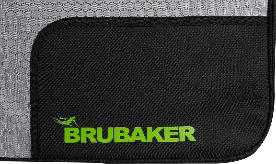 BRUBAKER SuperTec Skischuhtasche Helmtasche Rucksack mit Schuhfach - Silber Grün