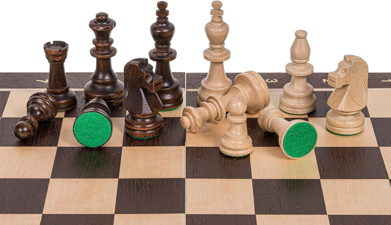 Square - Pro Schach Nr 5 WENGE - Schachspiel aus Holz - Schachbrett & Staunton 5
