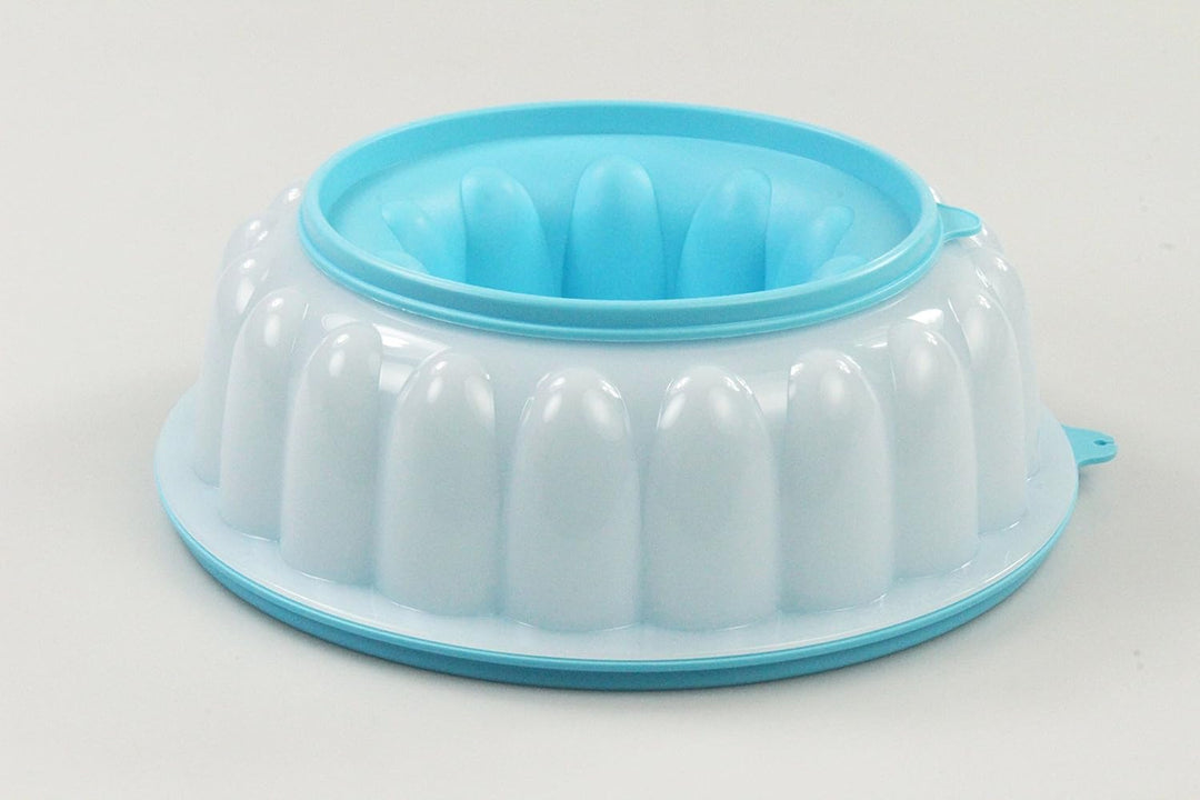 TUPPERWARE Kleiner Prinz Kranz Sturzform Puddingform Form 1,0 L hellblau-weiss