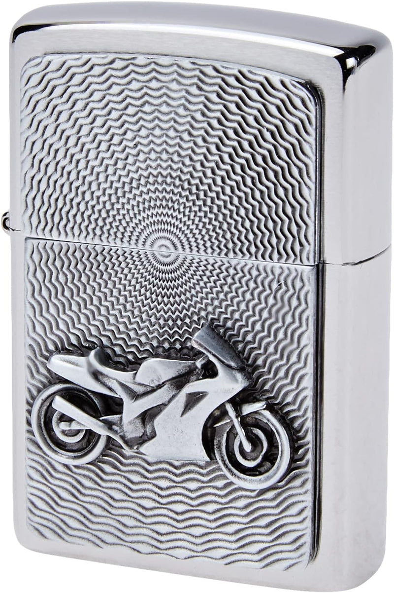 Zippo Feuerzeug 2000225 Motor Bike Emblem Benzinfeuerzeug, Messing, Motor Bike