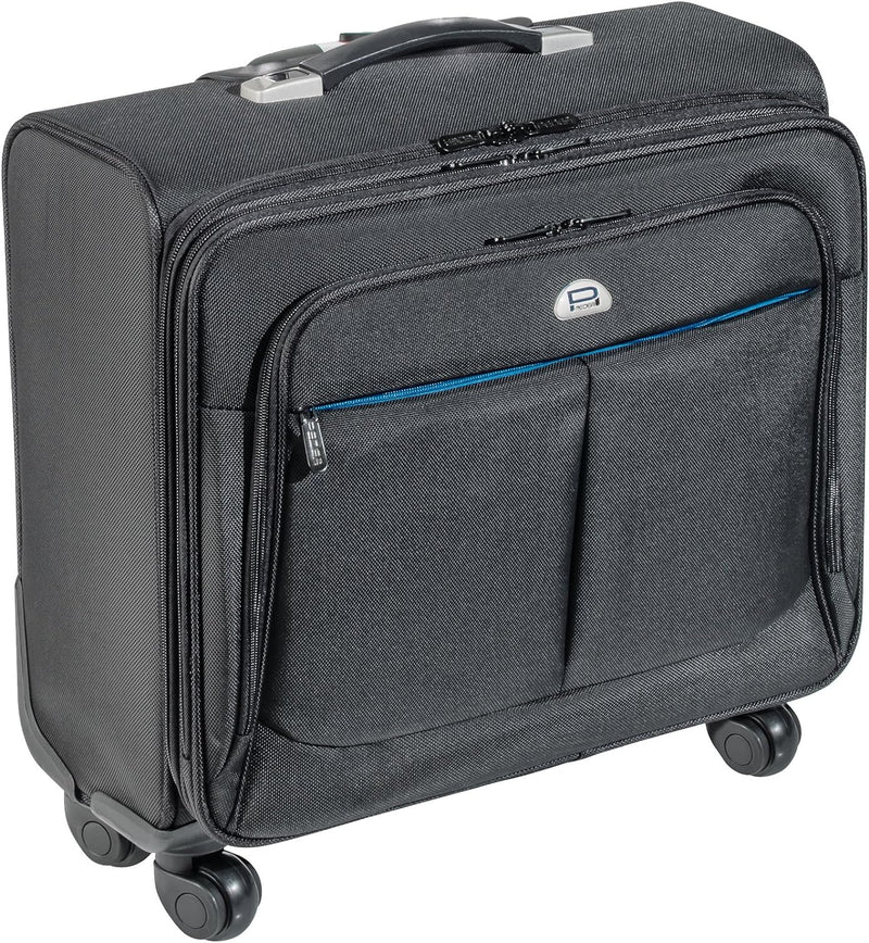 PEDEA Business Trolley Premium Laptop-Rollkoffer bis 17,3 Zoll (43,9 cm) mit Übernachtungsfach, schw