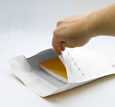 Gepolsterte Umschläge, Versandumschläge, Papiertüten mit Blaseninnen, Weiss, Versandtaschen mit Kleb