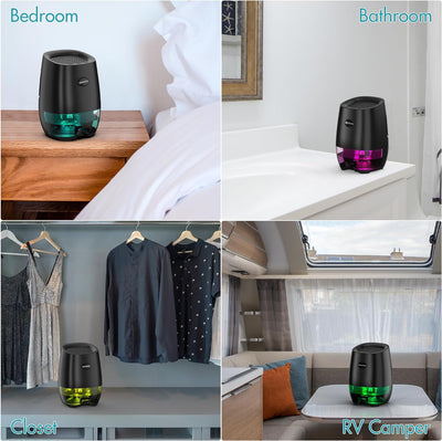 Klein Luftentfeuchter 35oz für Zuhause, Schlafzimmer, Badezimmer, Mini Tragbarer Luftentfeuchter mit