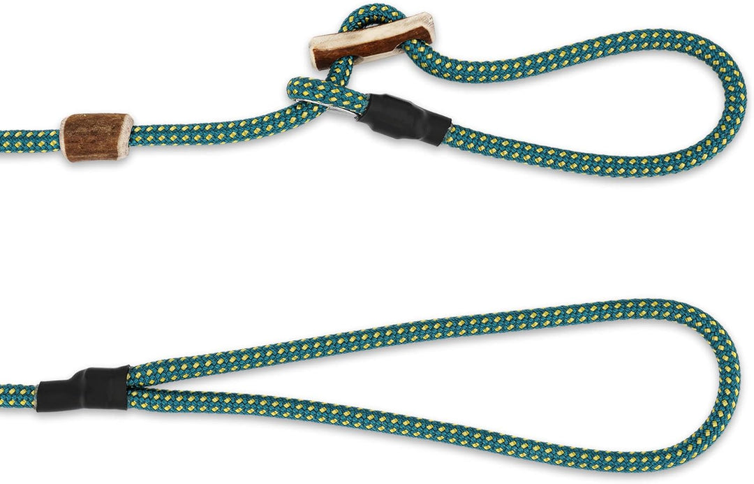 Hundeleine mit Halsband 6mm | Moxonleine Retrieverleine Agilityleine | Mit Zugbegrenzung, Zugstopp a