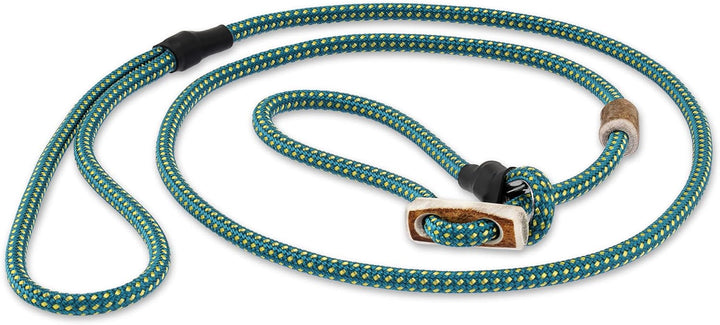 Hundeleine mit Halsband 6mm | Moxonleine Retrieverleine Agilityleine | Mit Zugbegrenzung, Zugstopp a