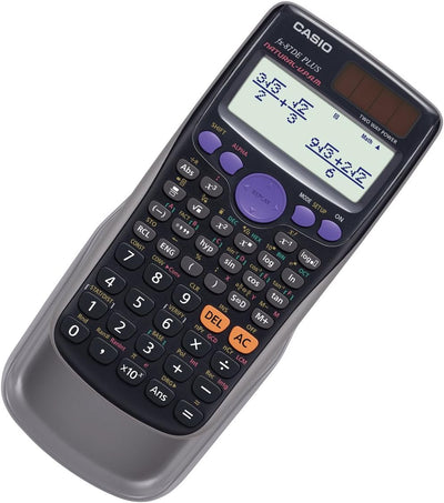 Casio FX-87DE Plus Wissenschaftlicher Taschenrechner, schwarz, Taschenrechner