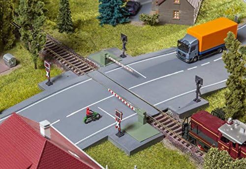 FALLER FA 120244 - Bahnschranke mit Antriebsteilen, Zubehör für die Modelleisenbahn, Modellbau