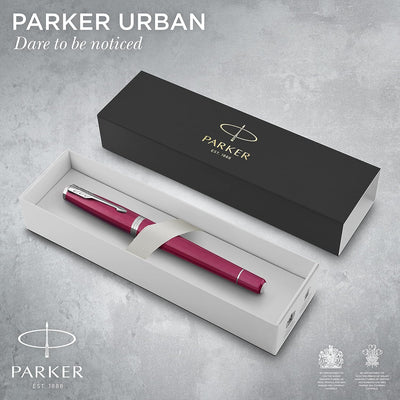 Parker Urban-Füller | Muted Black mit Goldzierteilen | Federstärke M | mit blauer Tinte
